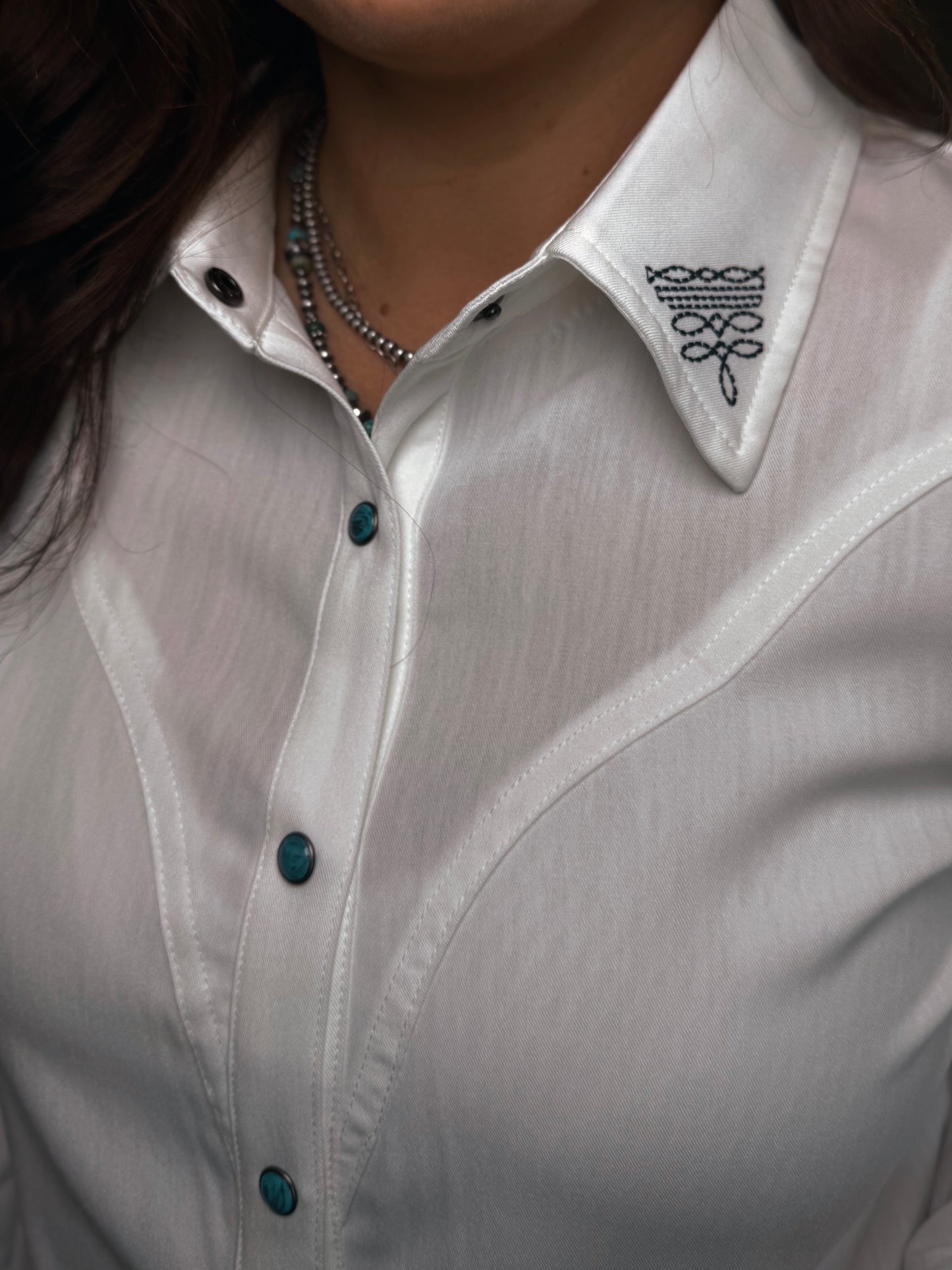 Western Embroidered Button-Up