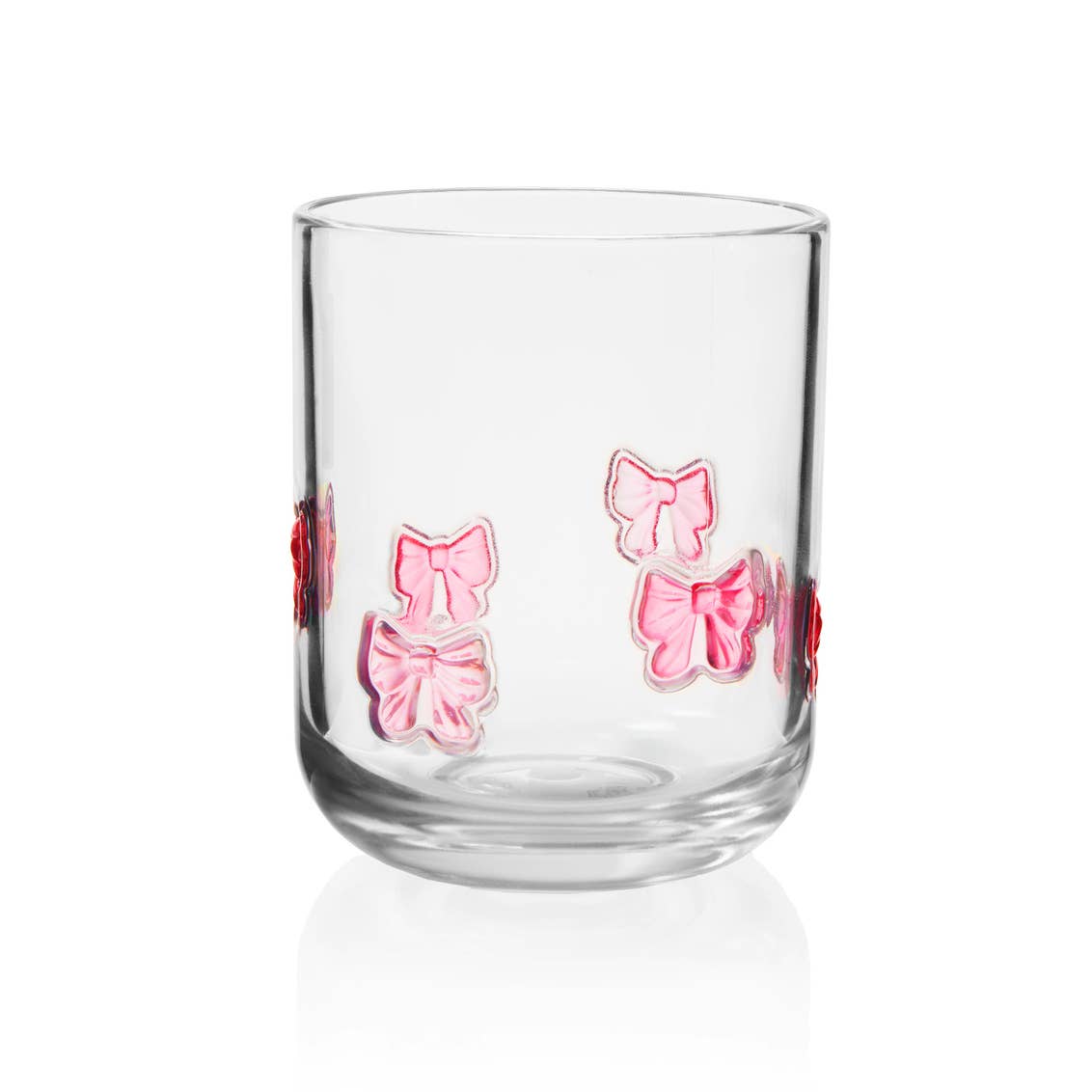Coquette Pink Bow Acrylic Drinking Glass