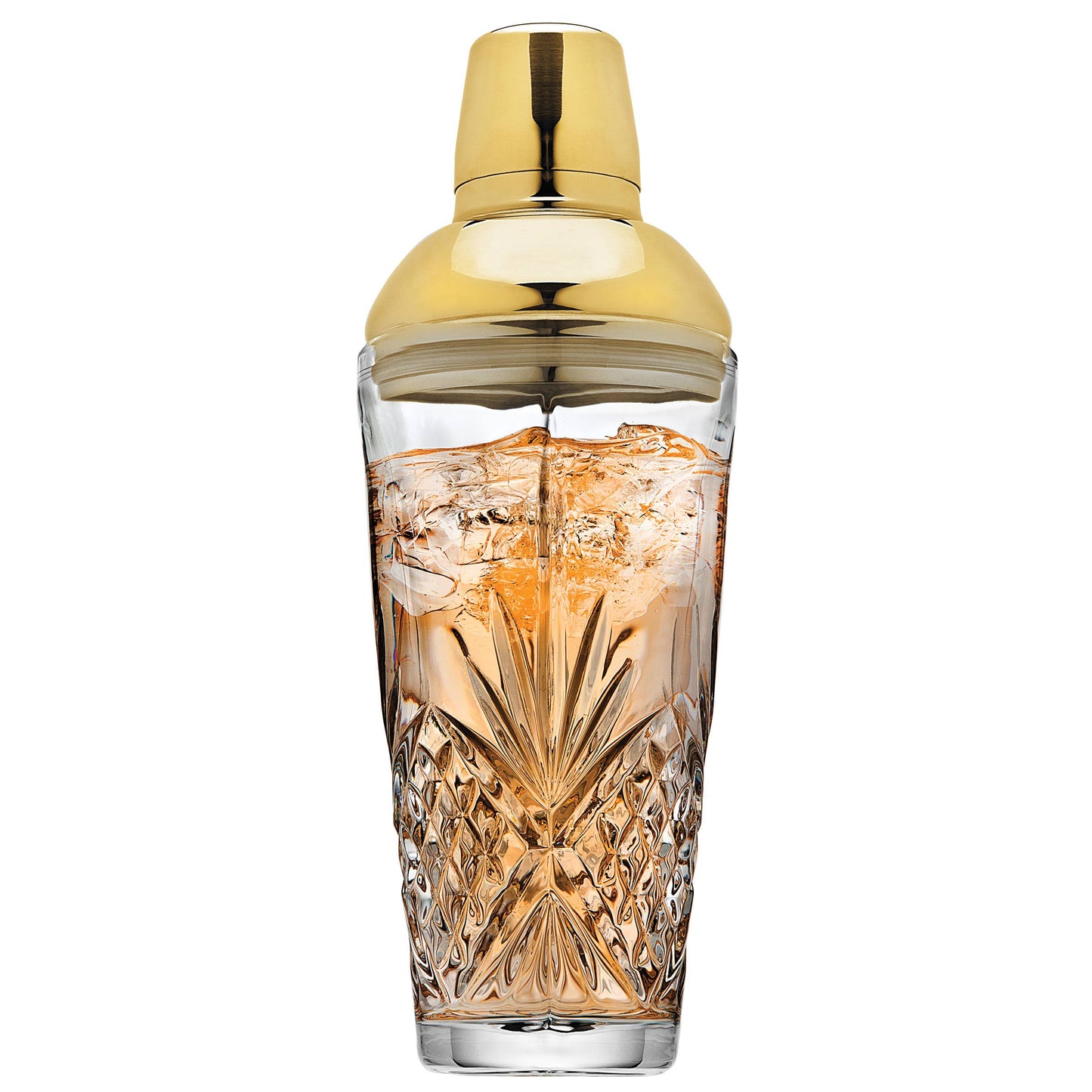 Dublin Crystal Martini Shaker - Gold Cap