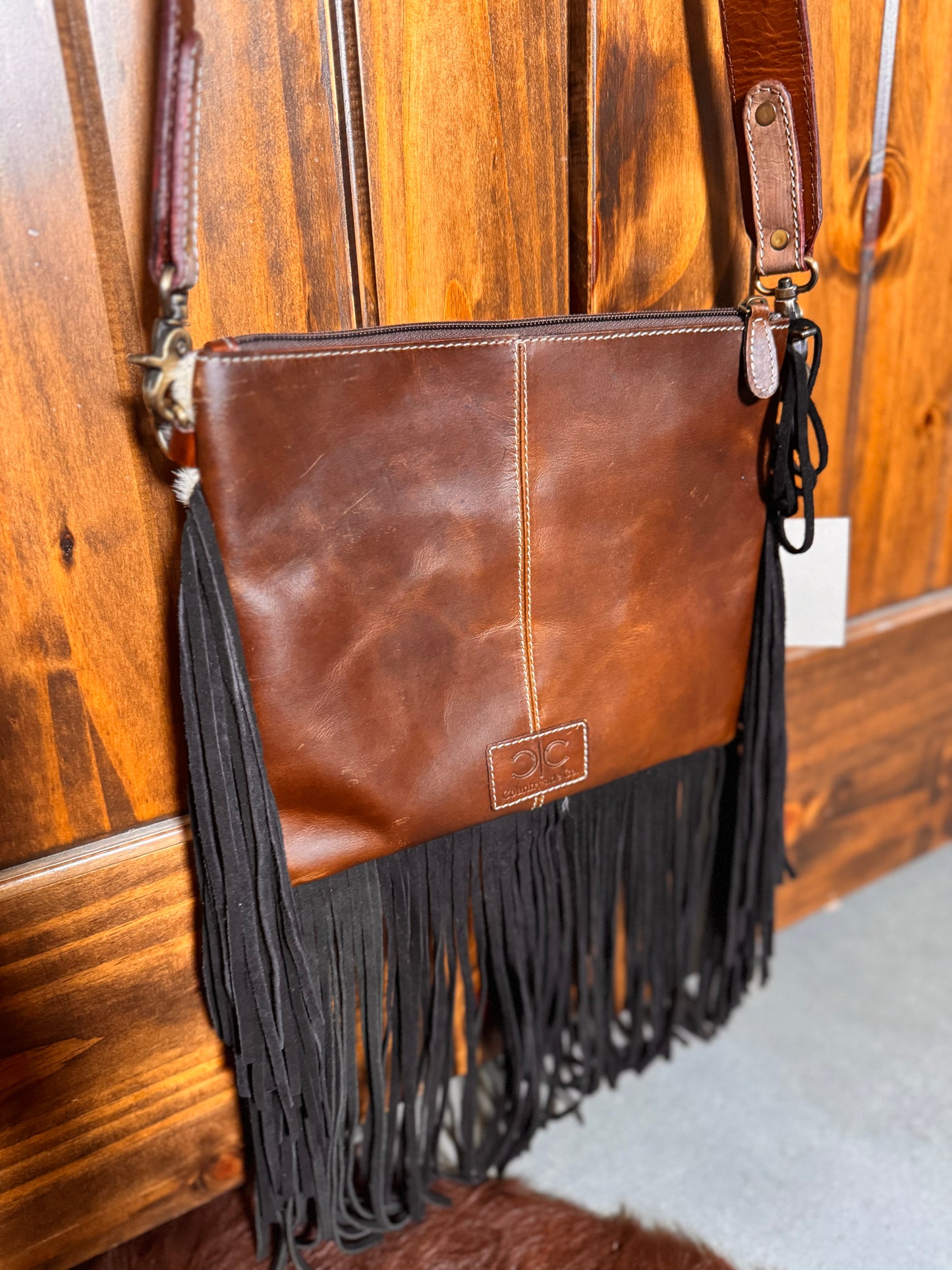 Gambler Cowhide and Tooled Leather Western Purse