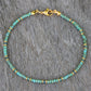 Metal Mixed Pattern Stone Beaded Ankle Chain