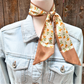 Tan and Cream Western Skinny Mini Wild Rag Scarf