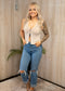 Nude Knit Button Tank
