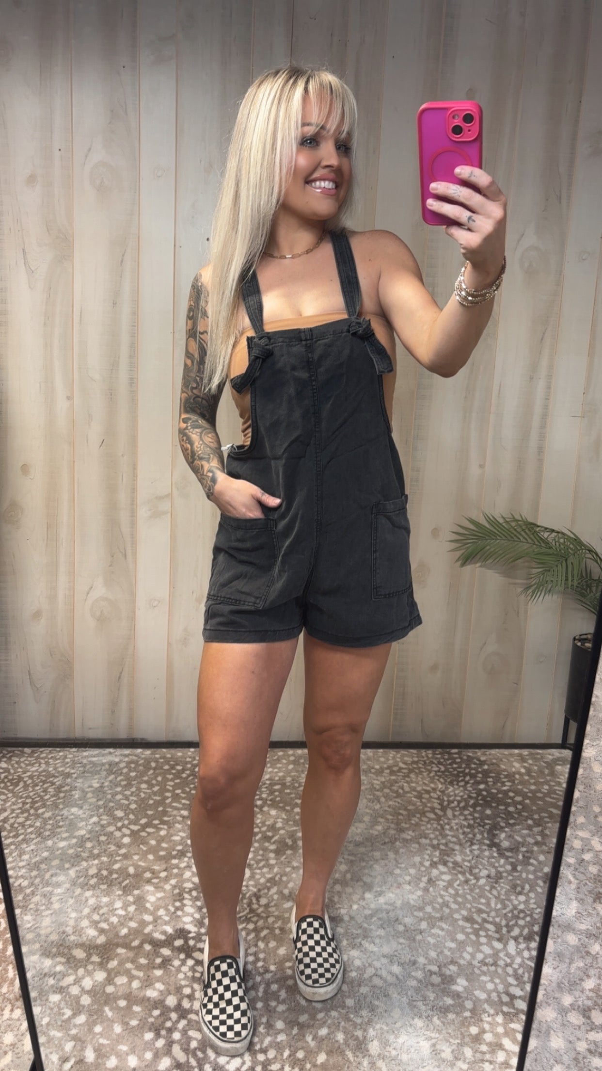 Washed Knot Romper