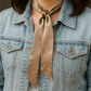 Tan Western Skinny Mini Wild Rag Scarf