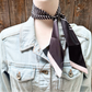 Black and White Western Skinny Mini Wild Rag Scarf