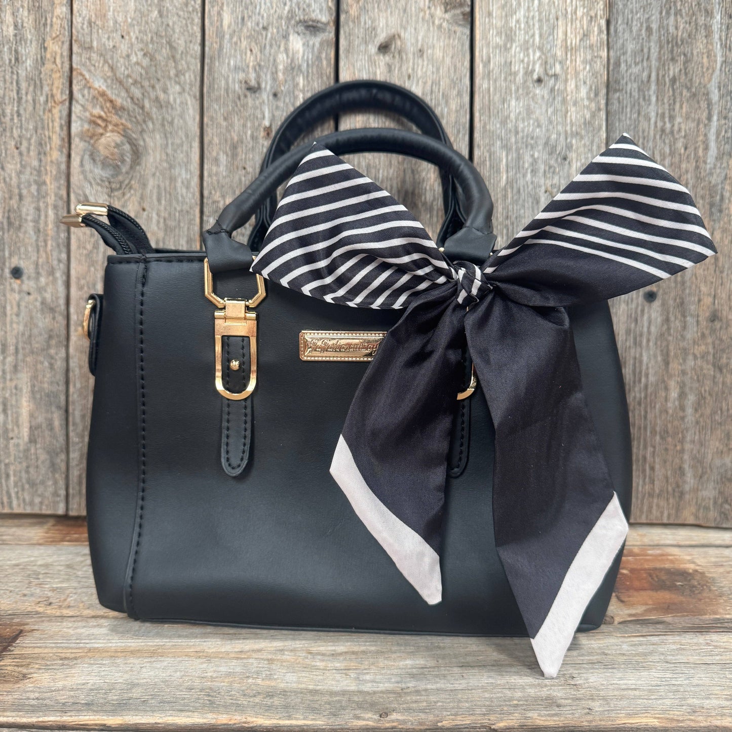 Black and White Western Skinny Mini Wild Rag Scarf