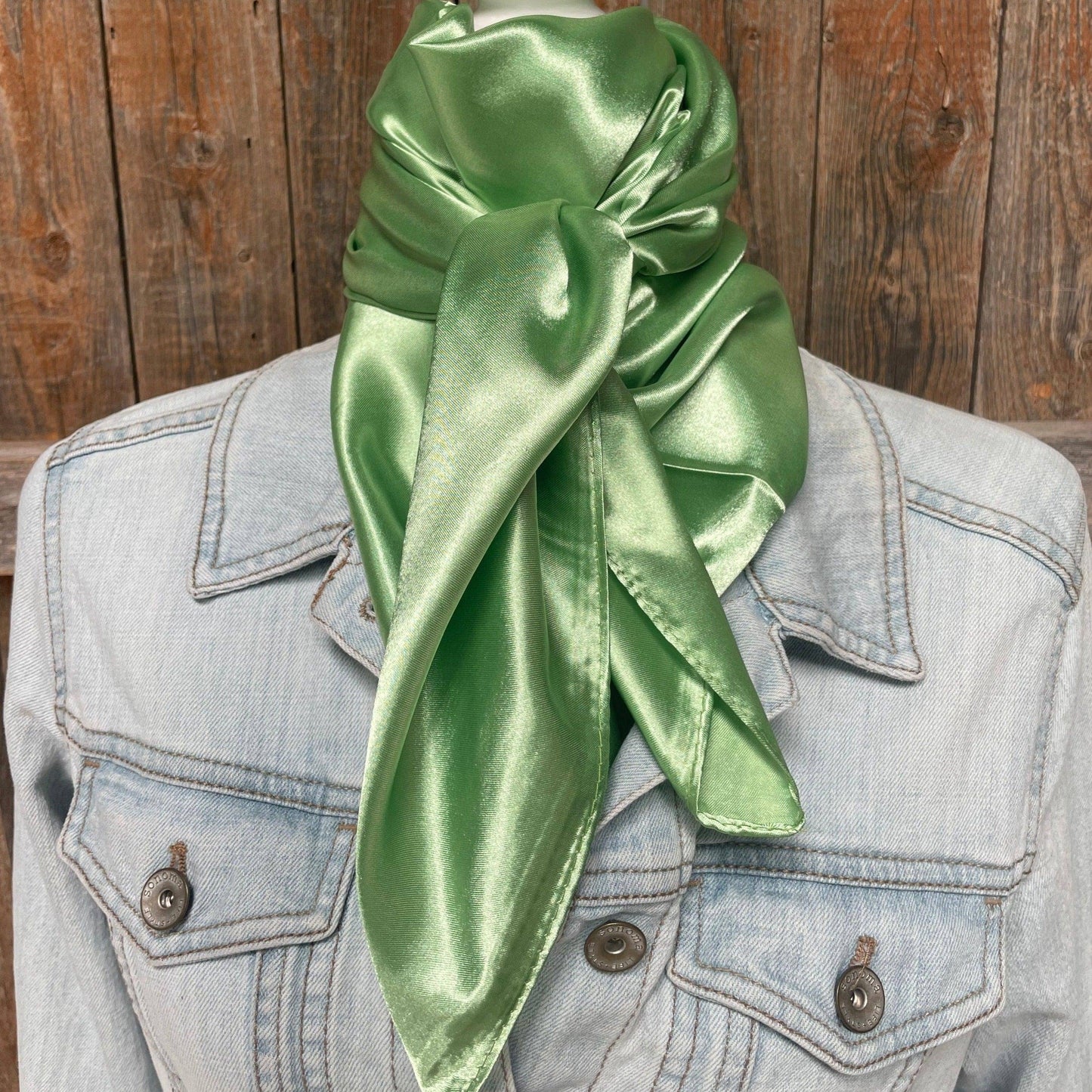 35X35" Solid Lime Wild Rag