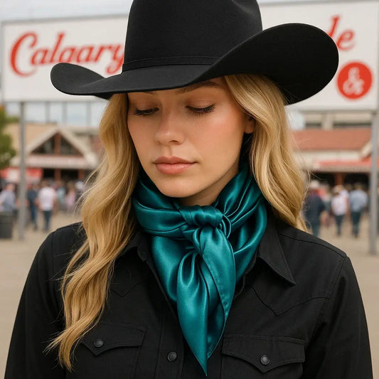 35X35" Solid Teal Wild Rag