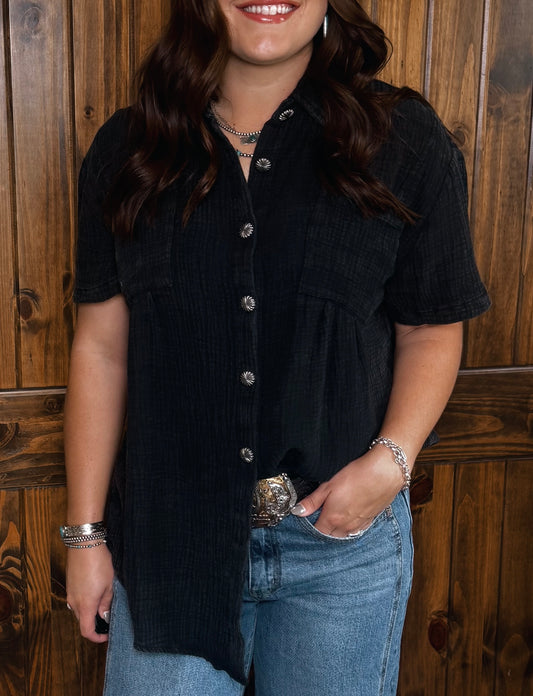 Rodeo Grounds Midnight Button-Down