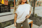 Cloud Basic Mom Cuff Tee