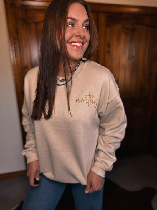 Worthy Embroidered Pullover