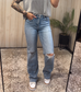 High Rise Slim Wide Jean