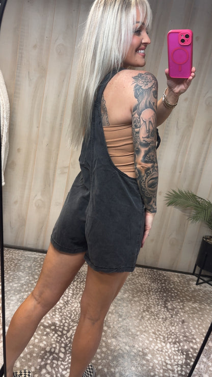 Washed Knot Romper