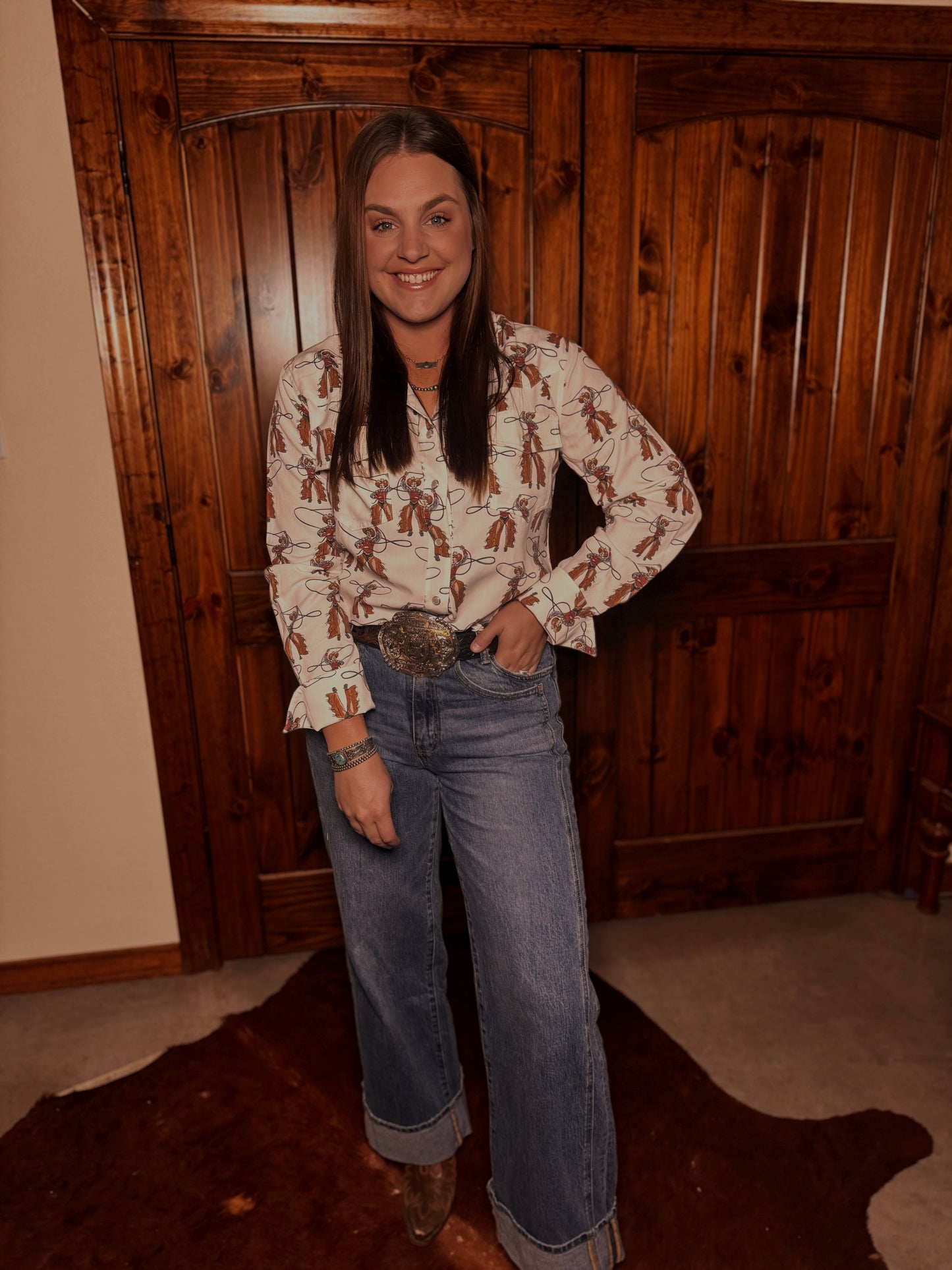 Pearl Snap - Western Roping Cowboy