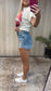 High Rise Denim Shorts