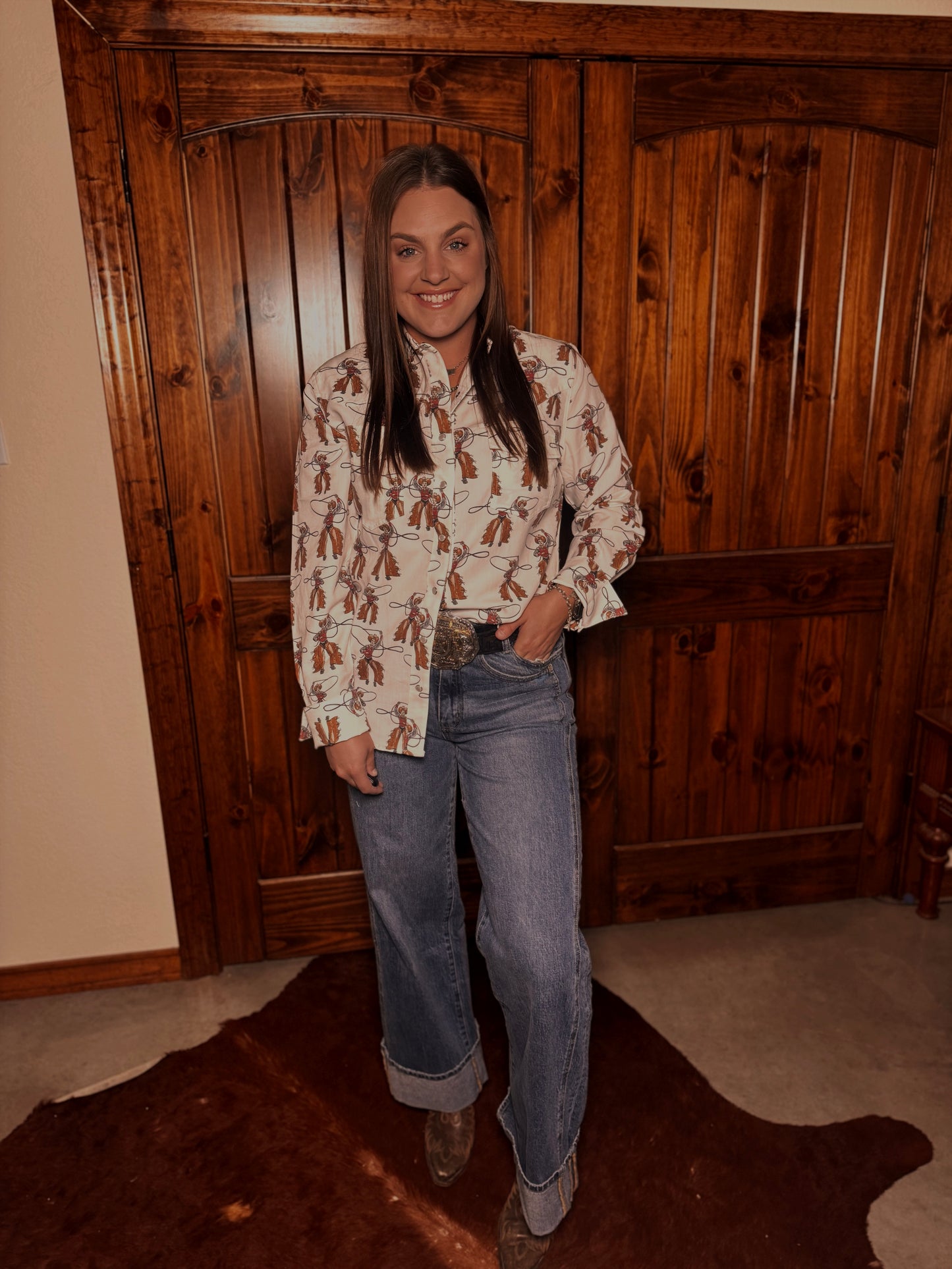 Pearl Snap - Western Roping Cowboy