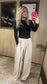 Wide Leg Cotton Gauze Pants