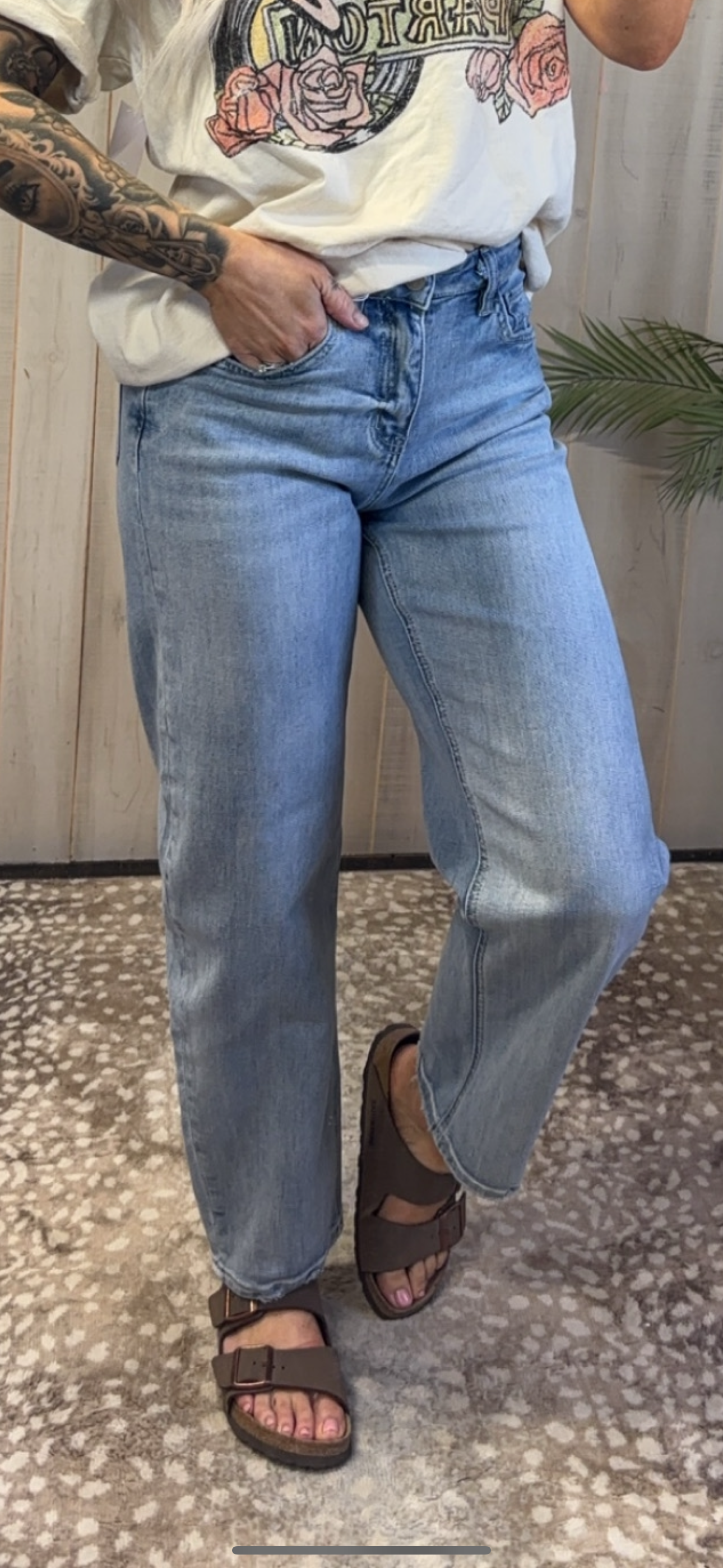High Rise Barrel Leg Jeans