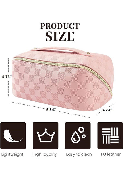 Checkered Makeup Bag
