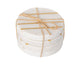 Set of Four Round Marble Coasters with Inlay