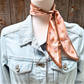 Pink and Tan Western Skinny Mini Wild Rag Scarf
