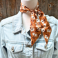 Brown and Cream Western Skinny Mini Wild Rag Scarf