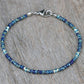 Metal Mixed Pattern Stone Beaded Ankle Chain