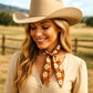 Brown and Cream Western Skinny Mini Wild Rag Scarf