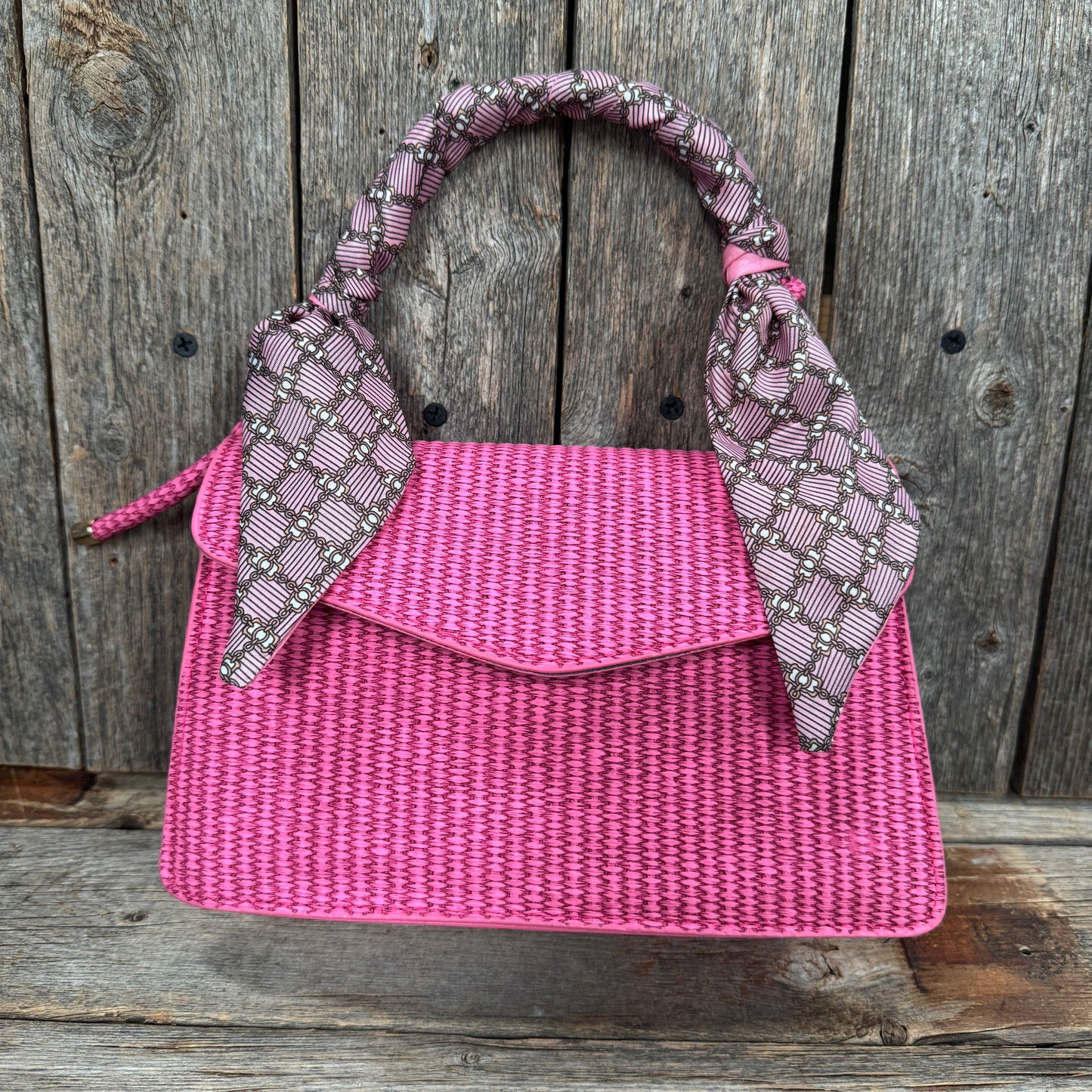 Pink and Gold Western Skinny Mini Wild Rag Scarf